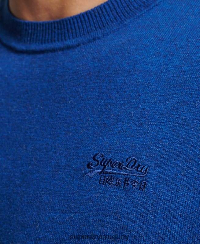 uy Superdry hombres suéter con etiqueta naranja azul DT2N8Z5324 ropa