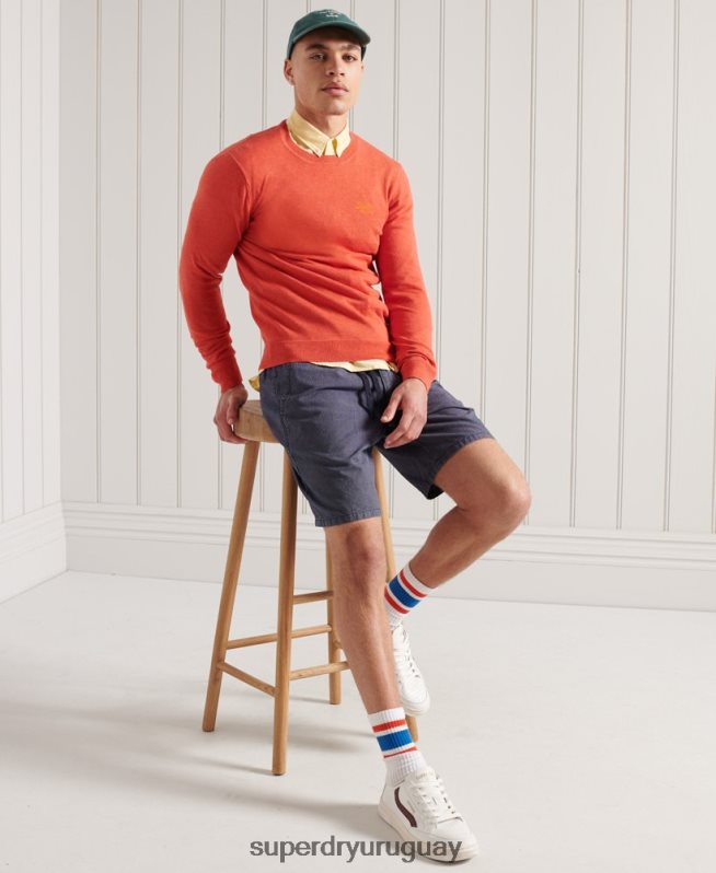 uy Superdry hombres suéter con etiqueta naranja naranja DT2N8Z1360 ropa