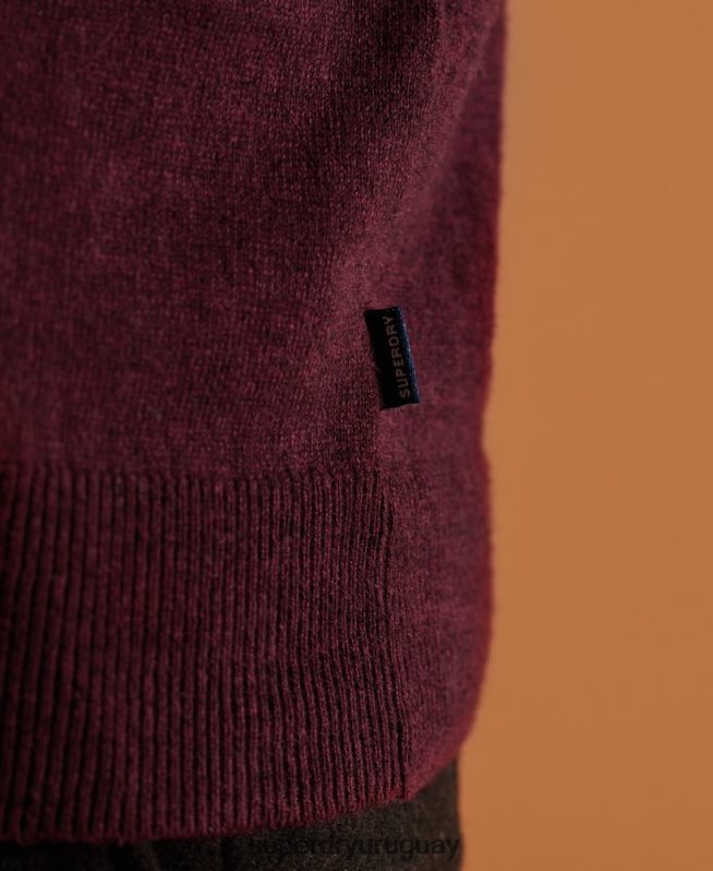 uy Superdry hombres suéter con etiqueta naranja rojo DT2N8Z1351 ropa