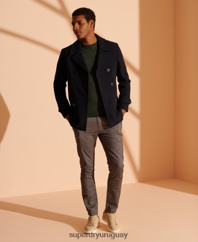 uy Superdry hombres suéter con etiqueta naranja verde DT2N8Z5340 ropa