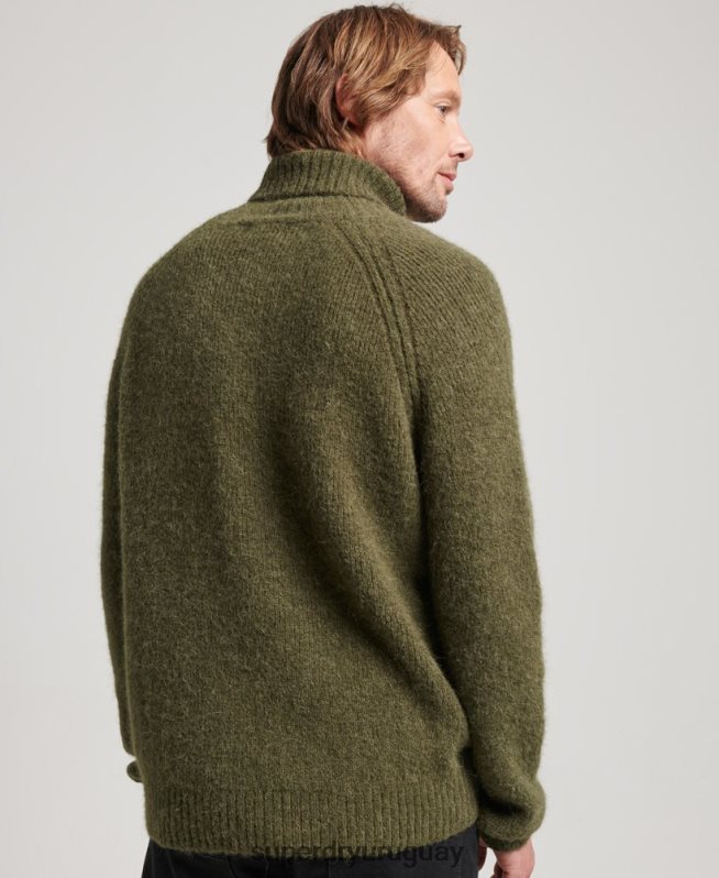 uy Superdry hombres suéter grueso con cuello vuelto de Studios caqui DT2N8Z5269 ropa