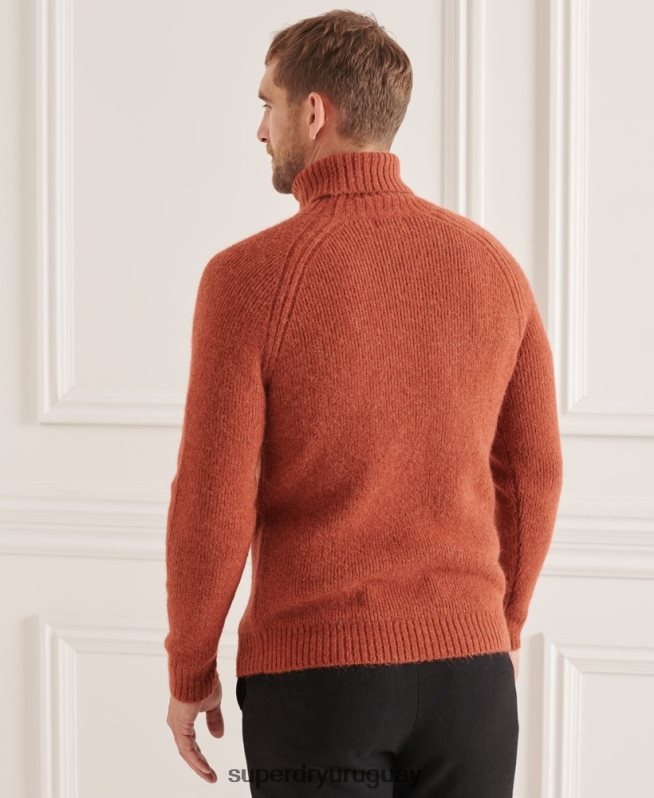 uy Superdry hombres suéter grueso con cuello vuelto de Studios naranja DT2N8Z5311 ropa