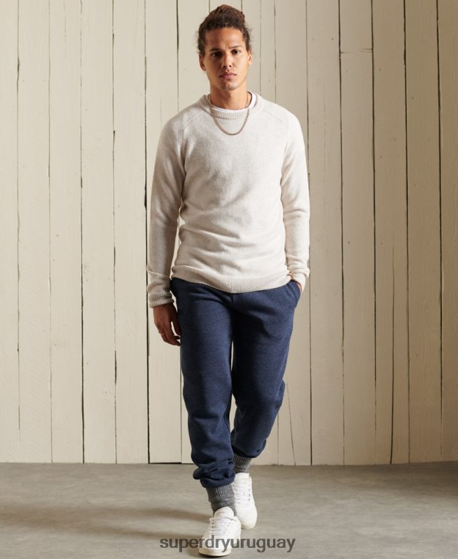 uy Superdry hombres suéter harlo crew blanco DT2N8Z5295 ropa