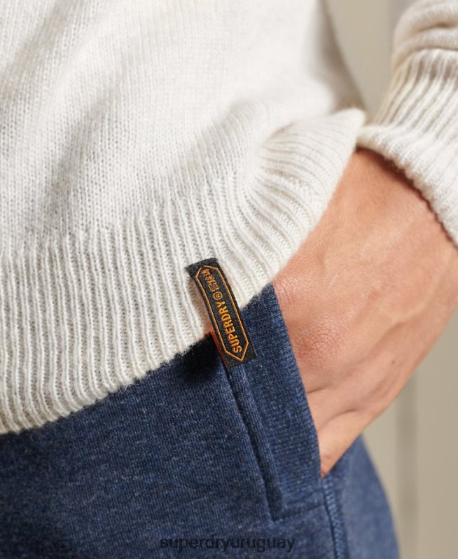 uy Superdry hombres suéter harlo crew blanco DT2N8Z5295 ropa