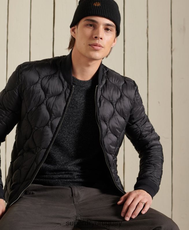uy Superdry hombres suéter harlo crew negro DT2N8Z5326 ropa