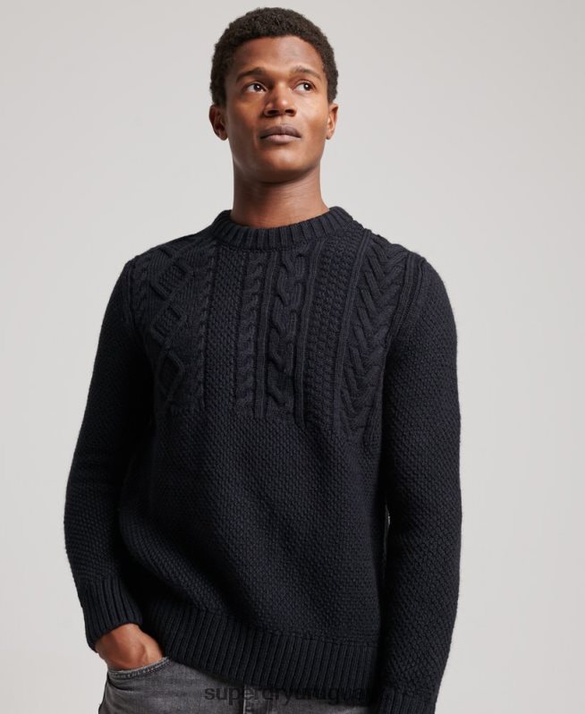 uy Superdry hombres suéter jacob crew Armada DT2N8Z1272 ropa