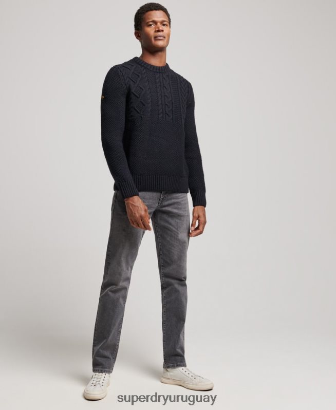 uy Superdry hombres suéter jacob crew Armada DT2N8Z1272 ropa