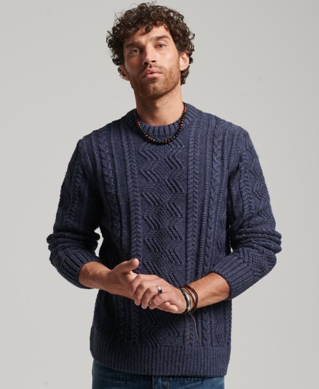 uy Superdry hombres suéter jacob crew Armada DT2N8Z1303 ropa
