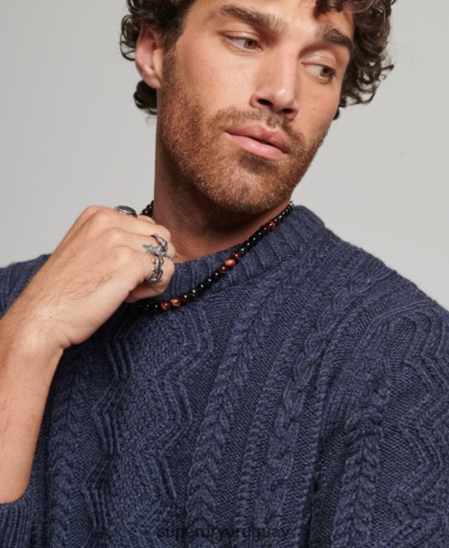 uy Superdry hombres suéter jacob crew Armada DT2N8Z1303 ropa