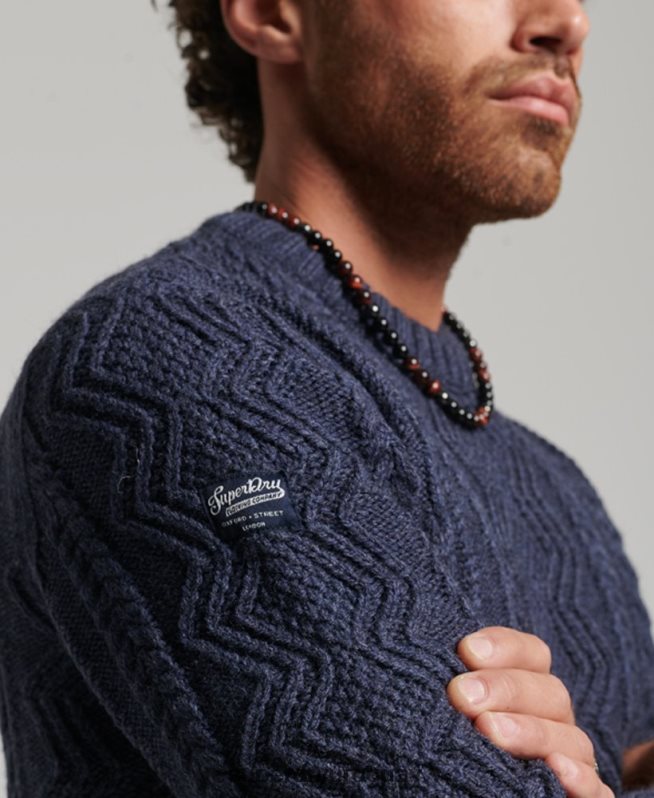 uy Superdry hombres suéter jacob crew Armada DT2N8Z1303 ropa