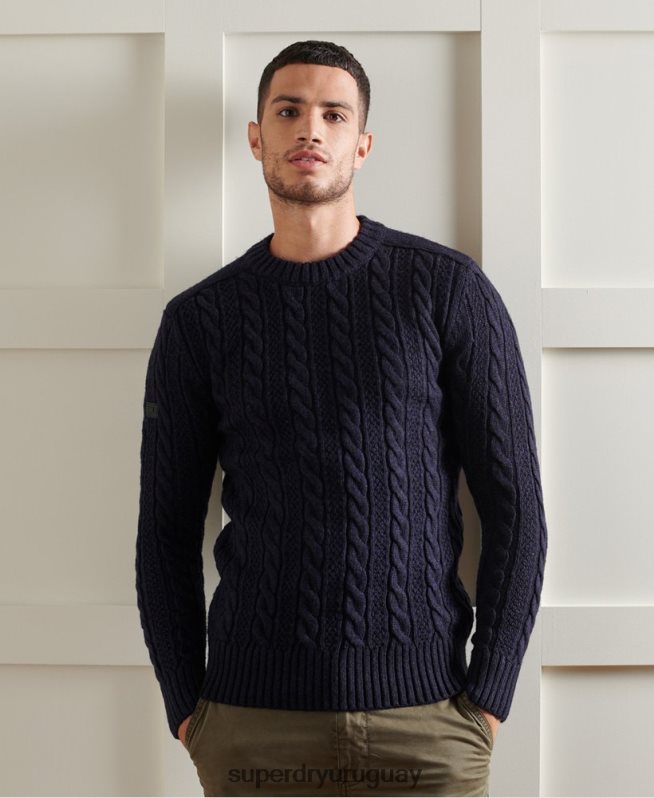 uy Superdry hombres suéter jacob crew Armada DT2N8Z5337 ropa
