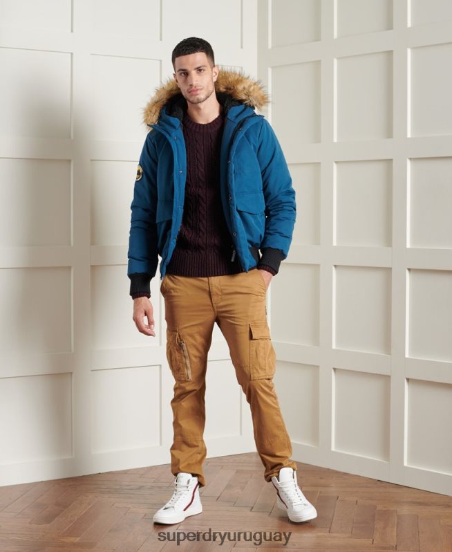 uy Superdry hombres suéter jacob crew rojo DT2N8Z5347 ropa