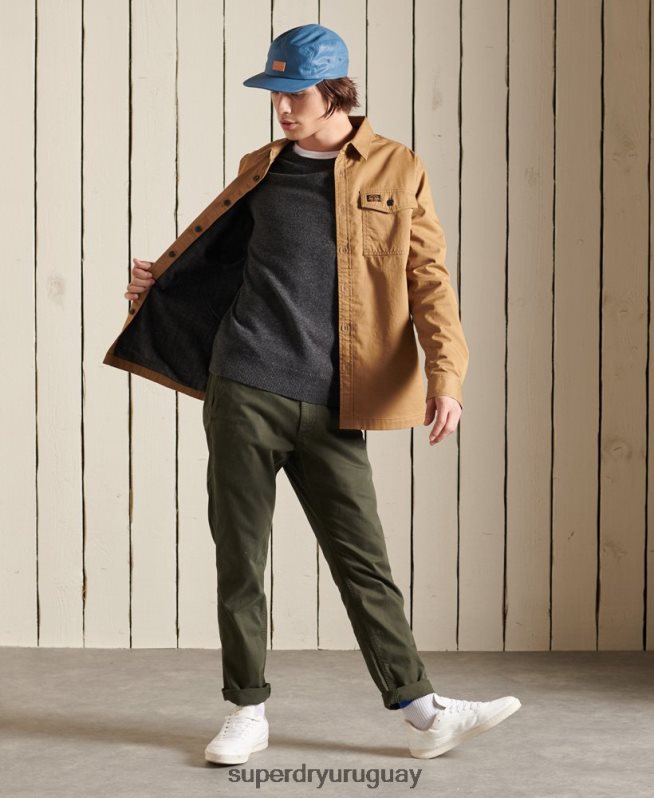 uy Superdry hombres suéter ligero de lana de cordero gris oscuro DT2N8Z5314 ropa