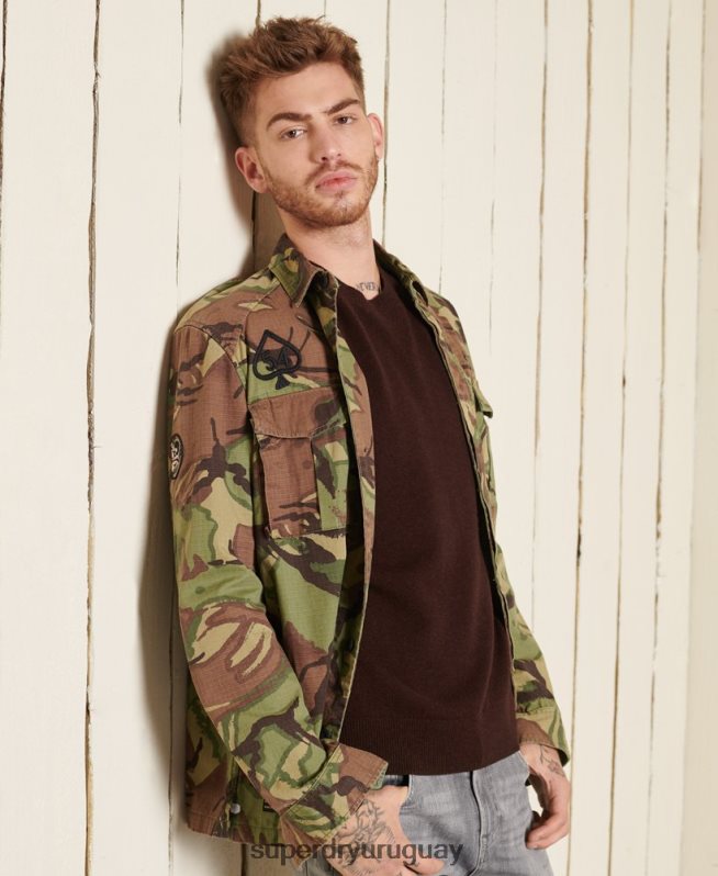uy Superdry hombres suéter ligero de lana de cordero marrón DT2N8Z5292 ropa