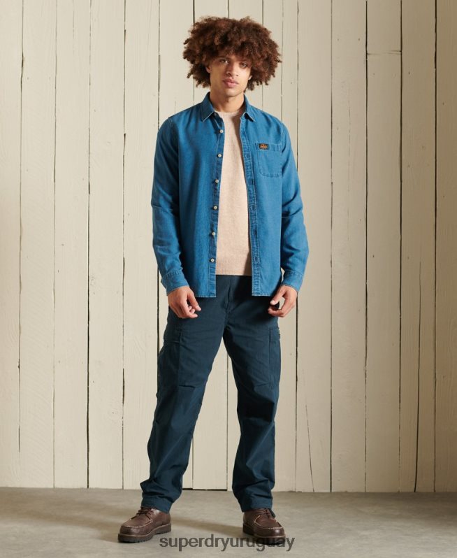 uy Superdry hombres suéter ligero de lana de cordero plata DT2N8Z1310 ropa