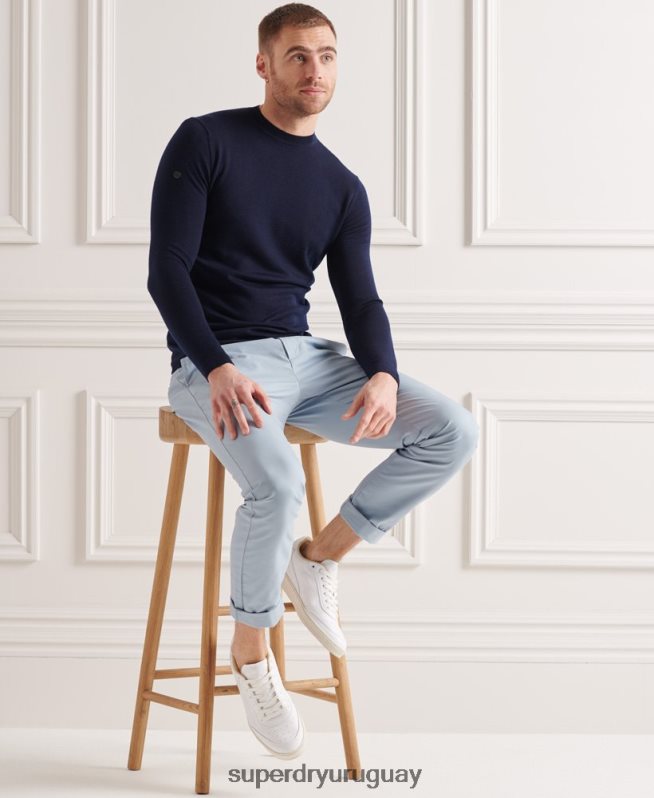 uy Superdry hombres suéter ligero de merino Armada DT2N8Z5342 ropa