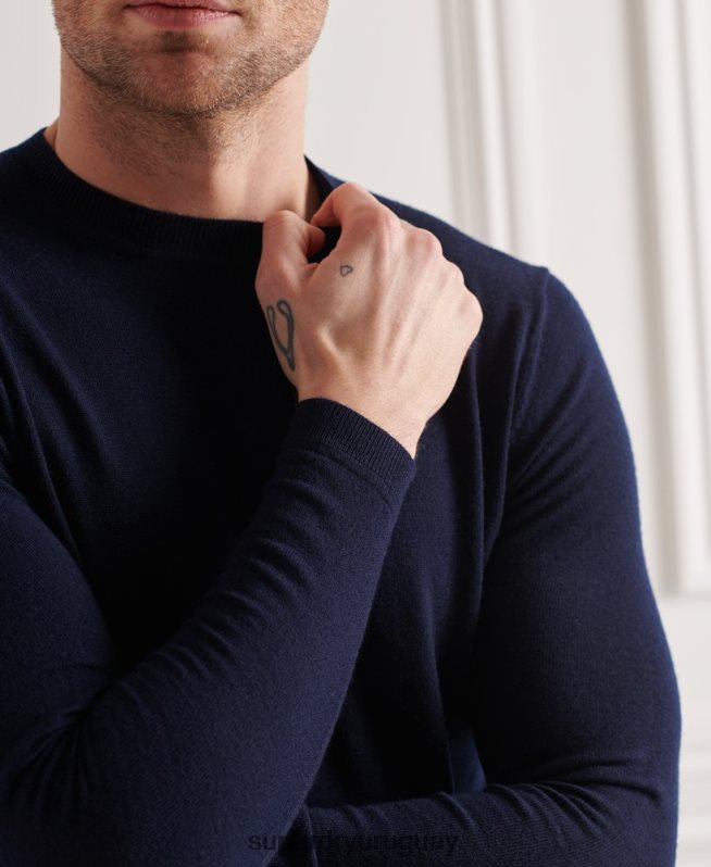 uy Superdry hombres suéter ligero de merino Armada DT2N8Z5342 ropa