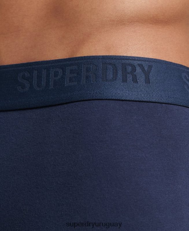 uy Superdry hombres Pack de tres bóxers de algodón orgánico Armada DT2N8Z1600 ropa