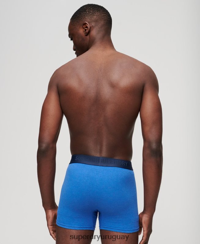 uy Superdry hombres Pack de tres bóxers de algodón orgánico azul DT2N8Z1834 ropa