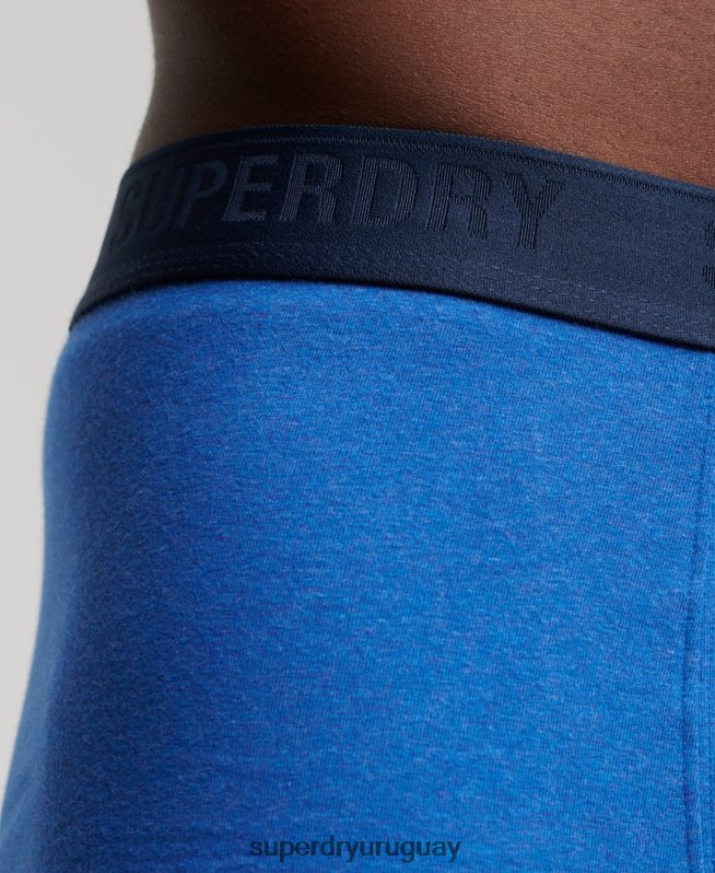uy Superdry hombres Pack de tres bóxers de algodón orgánico azul DT2N8Z1834 ropa