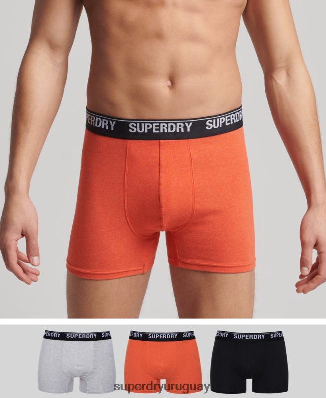 uy Superdry hombres Pack de tres bóxers de algodón orgánico multi DT2N8Z1605 ropa