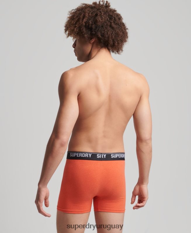 uy Superdry hombres Pack de tres bóxers de algodón orgánico multi DT2N8Z1605 ropa