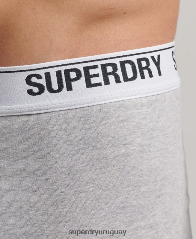 uy Superdry hombres Pack de tres bóxers de algodón orgánico naranja DT2N8Z1618 ropa
