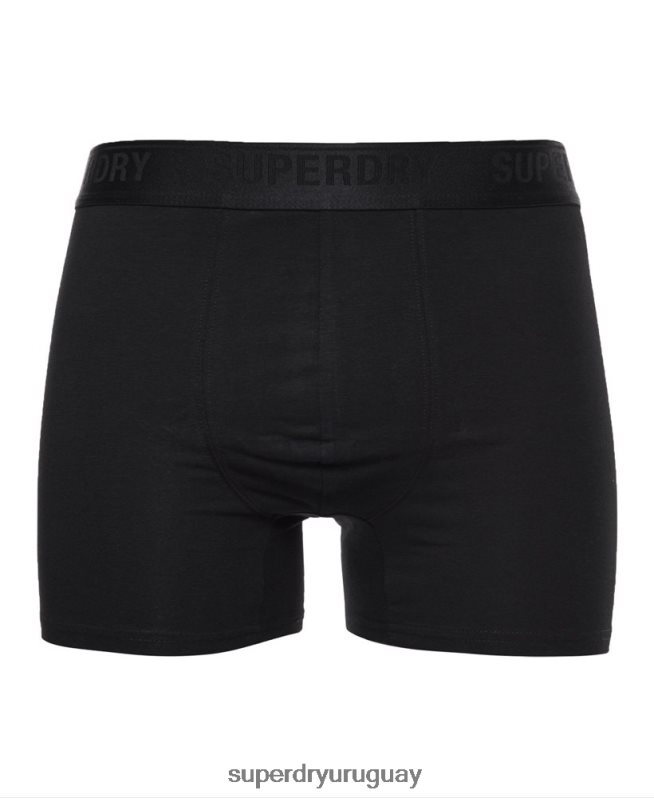 uy Superdry hombres Pack de tres bóxers de algodón orgánico negro DT2N8Z1617 ropa