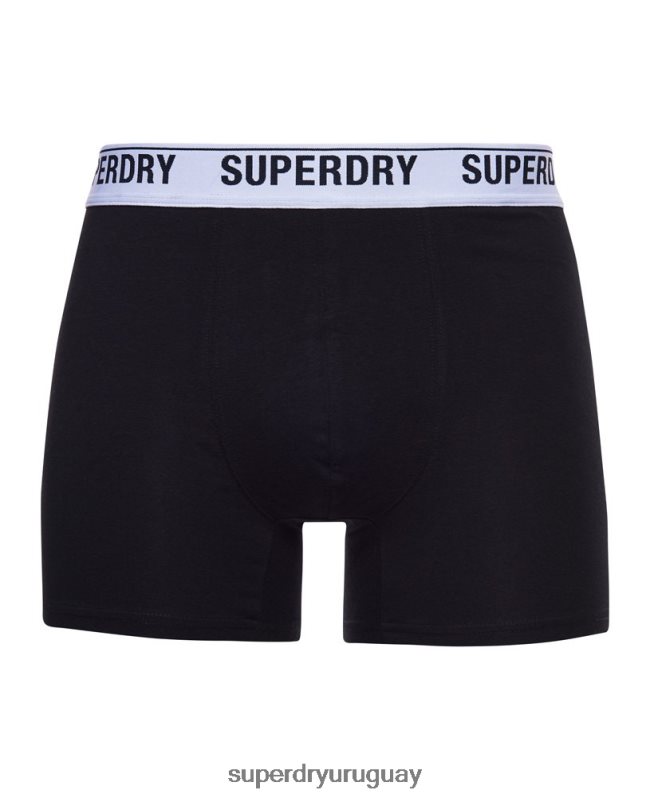 uy Superdry hombres Pack de tres bóxers de algodón orgánico negro DT2N8Z1622 ropa