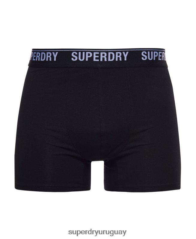 uy Superdry hombres Pack de tres bóxers de algodón orgánico negro DT2N8Z1622 ropa