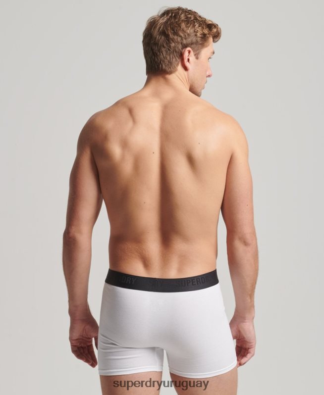 uy Superdry hombres Pack de tres bóxers de algodón orgánico negro DT2N8Z1820 ropa