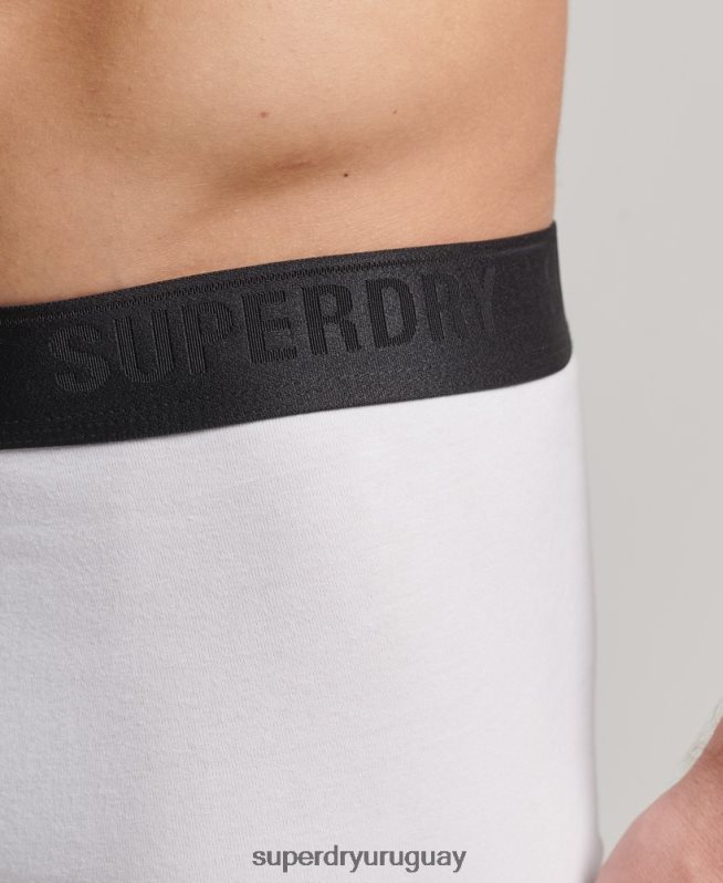uy Superdry hombres Pack de tres bóxers de algodón orgánico negro DT2N8Z1820 ropa