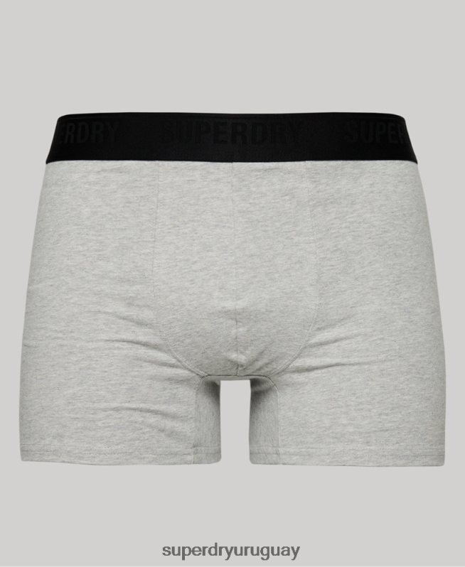uy Superdry hombres Pack de tres bóxers de algodón orgánico negro DT2N8Z1820 ropa