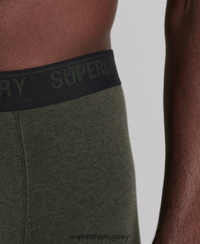 uy Superdry hombres Pack de tres bóxers de algodón orgánico negro DT2N8Z1846 ropa