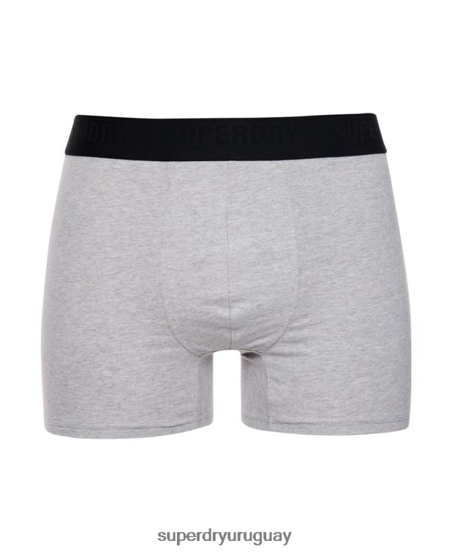 uy Superdry hombres Pack de tres bóxers de algodón orgánico negro DT2N8Z1846 ropa