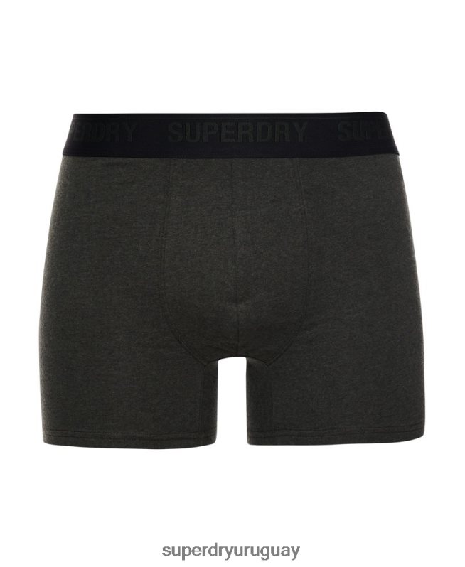 uy Superdry hombres Pack de tres bóxers de algodón orgánico negro DT2N8Z1846 ropa