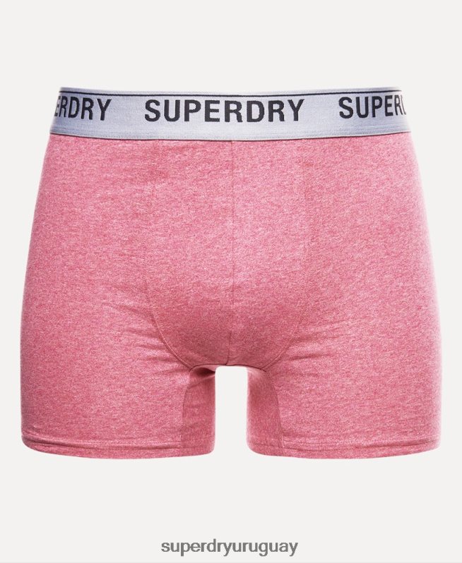 uy Superdry hombres Pack de tres bóxers de algodón orgánico rojo DT2N8Z1614 ropa