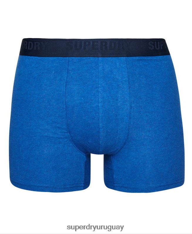 uy Superdry hombres Pack de tres boxers de algodón orgánico azul DT2N8Z1598 ropa