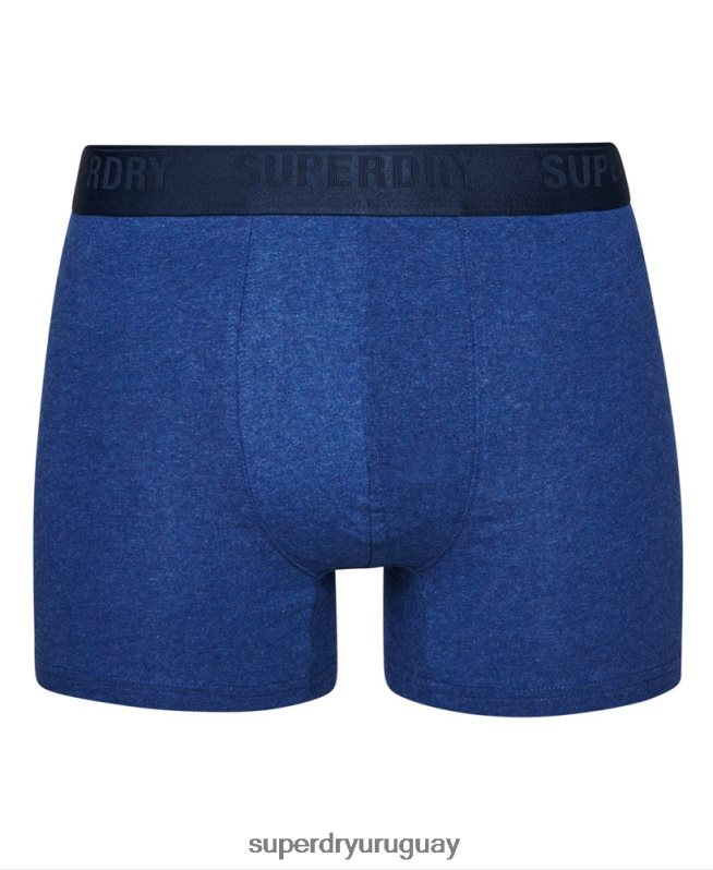 uy Superdry hombres Pack de tres boxers de algodón orgánico azul DT2N8Z1598 ropa