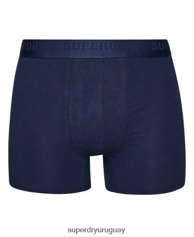 uy Superdry hombres Pack de tres boxers de algodón orgánico azul DT2N8Z1598 ropa