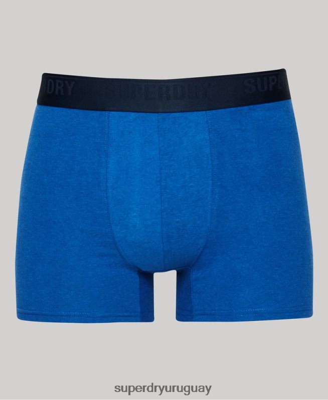 uy Superdry hombres Pack de tres boxers de algodón orgánico azul DT2N8Z1858 ropa