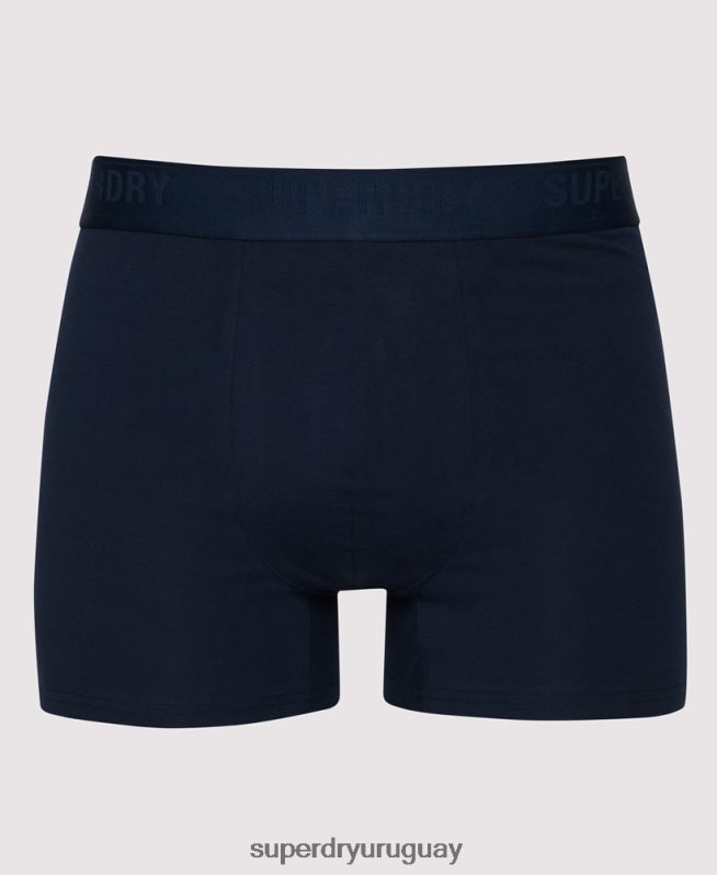 uy Superdry hombres Pack de tres boxers de algodón orgánico azul DT2N8Z1858 ropa