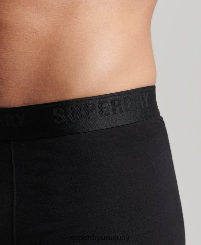 uy Superdry hombres Pack de tres boxers de algodón orgánico negro DT2N8Z1599 ropa