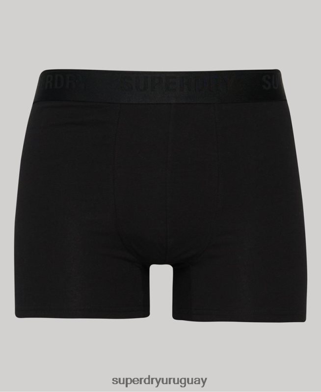 uy Superdry hombres Pack de tres boxers de algodón orgánico negro DT2N8Z1599 ropa