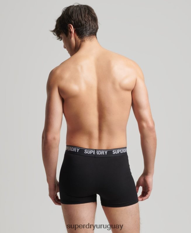 uy Superdry hombres Pack de tres boxers de algodón orgánico negro DT2N8Z1613 ropa