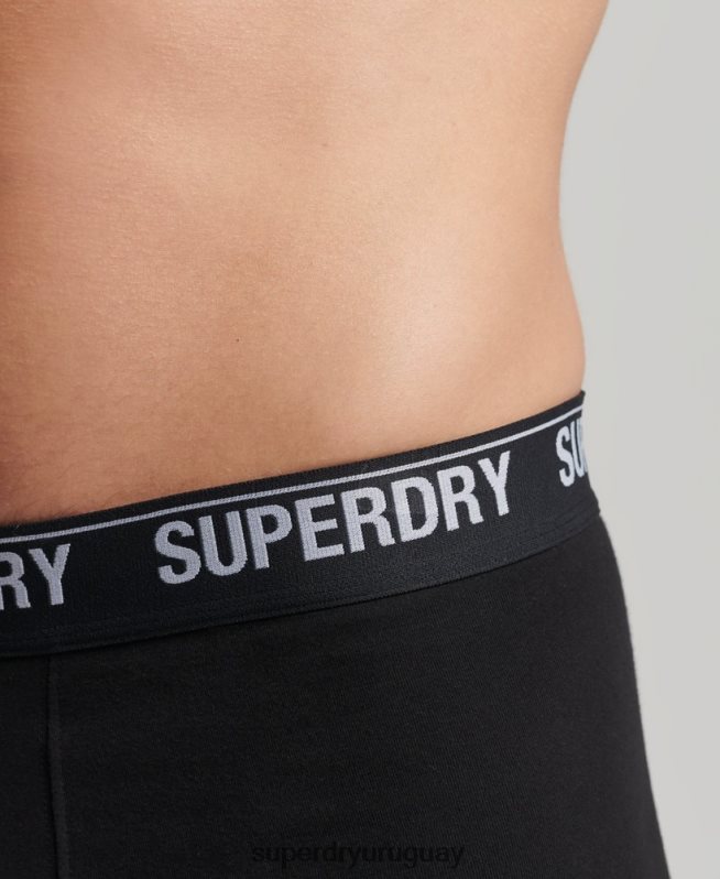 uy Superdry hombres Pack de tres boxers de algodón orgánico negro DT2N8Z1613 ropa
