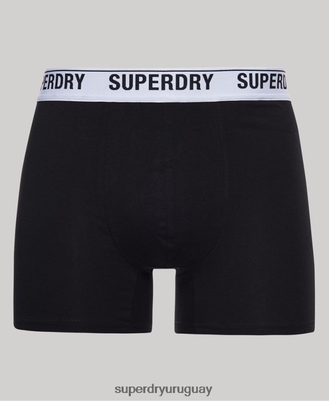 uy Superdry hombres Pack de tres boxers de algodón orgánico negro DT2N8Z1613 ropa