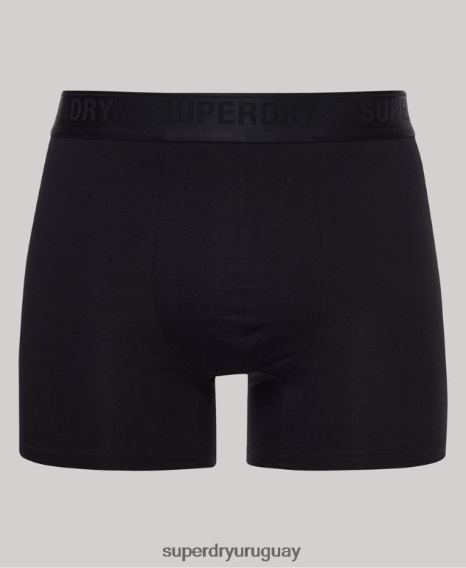 uy Superdry hombres Pack de tres boxers de algodón orgánico negro DT2N8Z1613 ropa
