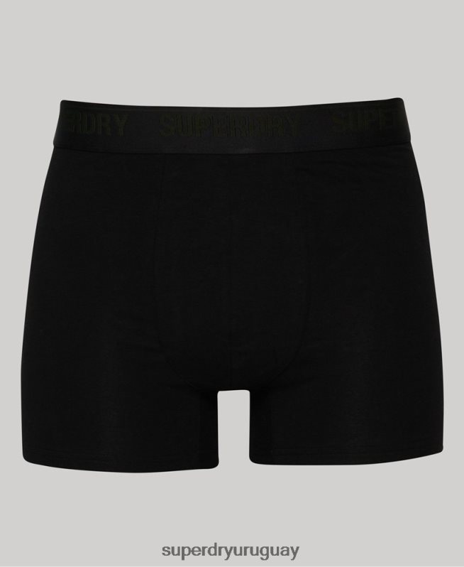 uy Superdry hombres Pack de tres boxers de algodón orgánico negro DT2N8Z1831 ropa