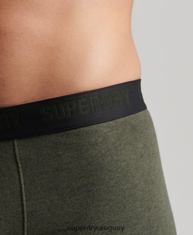 uy Superdry hombres Pack de tres boxers de algodón orgánico negro DT2N8Z1831 ropa